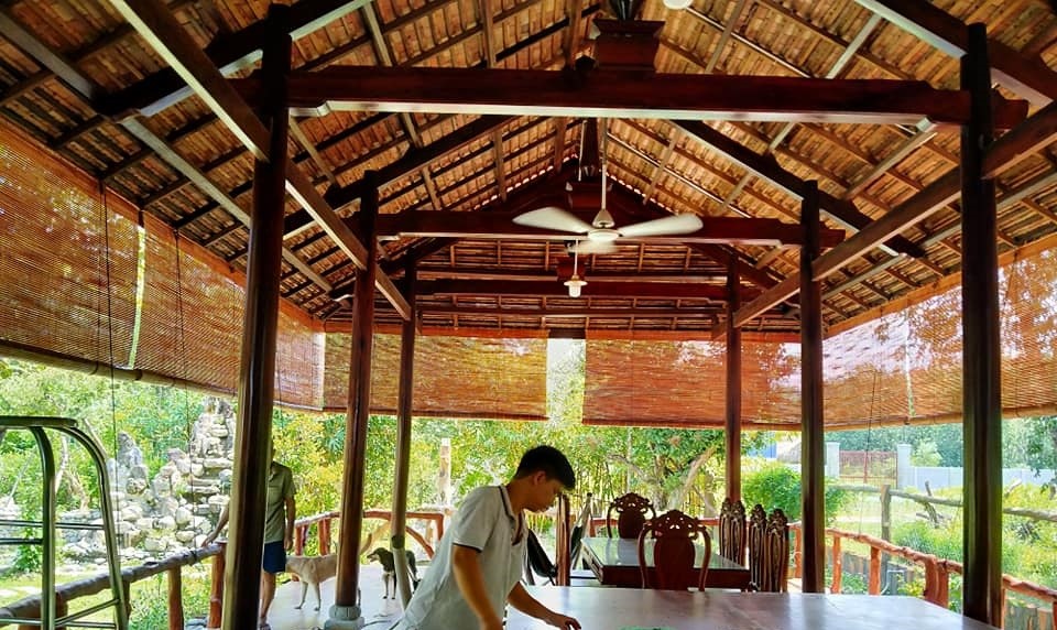 Hoàn thiện lắp đặt mành che nắng cho nhà vườn Bác Tân ở Vĩnh Phúc